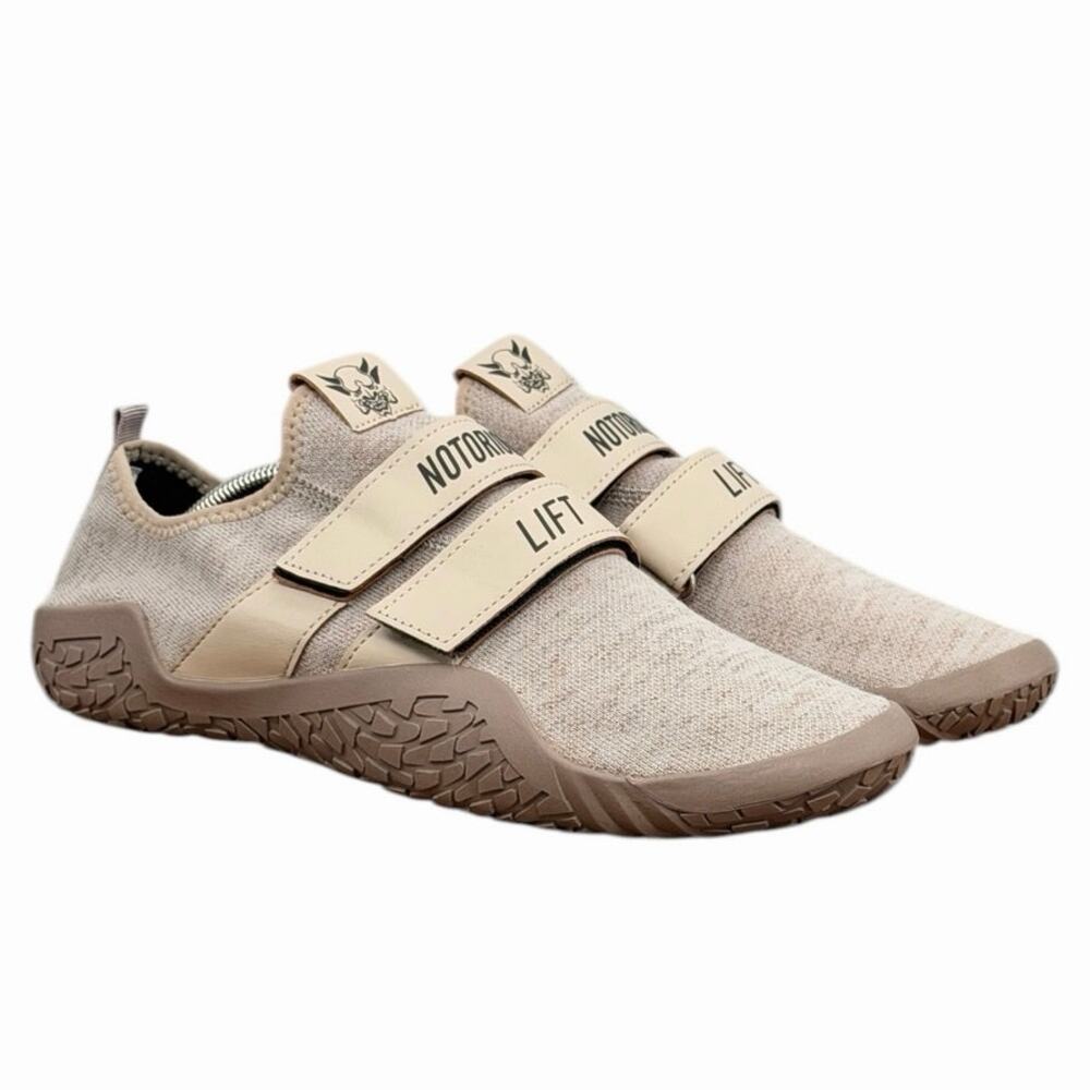 Notorious Lifters Training Slipper Men's SZ 43 9.5 Shoes Dual Strap Tan Deadlift
